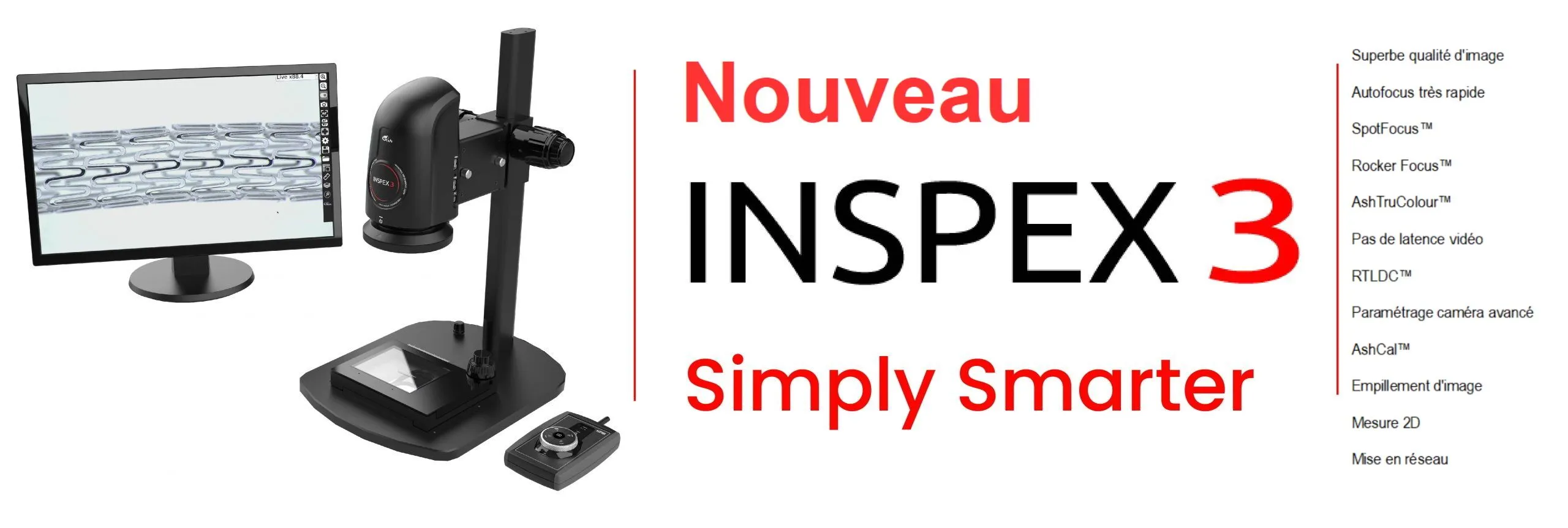 ASH Inspex 3 — microscope numérique et système de mesure